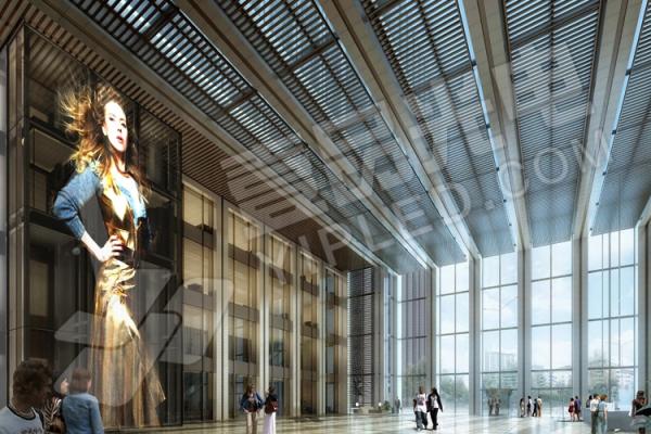 透明LED顯示屏應(yīng)用室內(nèi)大空間展示整體解決方案